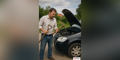 خلاقیت خنده‌دار راننده بی اعصاب MVM در خاموش کردن چراغ چشمک زن حماسه آفرید😂/ طراح تویی داداش بقیه اداتو درمیارن، اصلا هرچی تو بگی