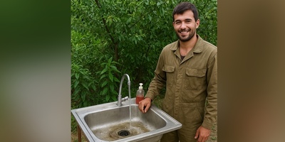 خلاقیت خنده‌دار مکانیک تبریزی در ساخت روشویی مخصوص باغ  حماسه آفرید/بفرما تکنولوژی وطنی😂