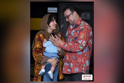 مونا کرمی، بچه بغل به همراه شوهر و خواهرشوهر  داره چیکار میکنه؟!