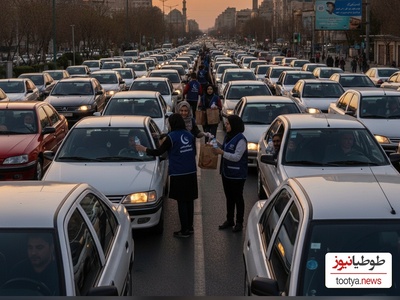 این ویدیو حال‌تان را خوب می‌کند؛ پک‌های افطاری که پلیس برای رانندگان در ترافیک مانده هدیه داد!