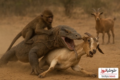 (ویدئو) مستند حیوانات راز بقا؛ جدال هولناک و وحشیانه اژدهای کومودو موذی با شتر، میمون، بز و...
