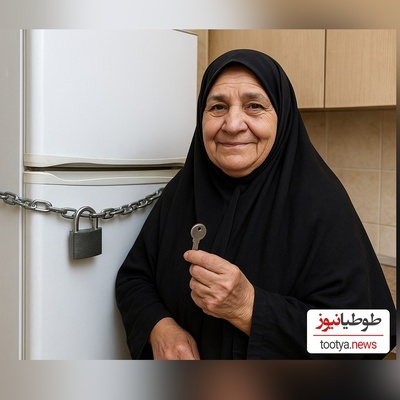 خلاقیت خنده‌دار " مادر ایرانی" در حفظ غذایش از دست بچه‌های شکمو  حماسه آفرید/ مادر است دیگر😂