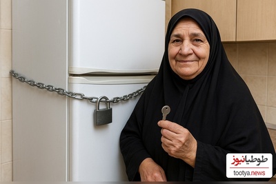 خلاقیت خنده‌دار " مادر ایرانی" در حفظ غذایش از دست بچه‌های شکمو  حماسه آفرید/ مادر است دیگر😂