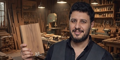 رونمایی از کارگاه نجاری اوس جواد عزتی بازیگر سریال وحشی/ آثار هنری که با عشق ساخته می شوند+فیلم