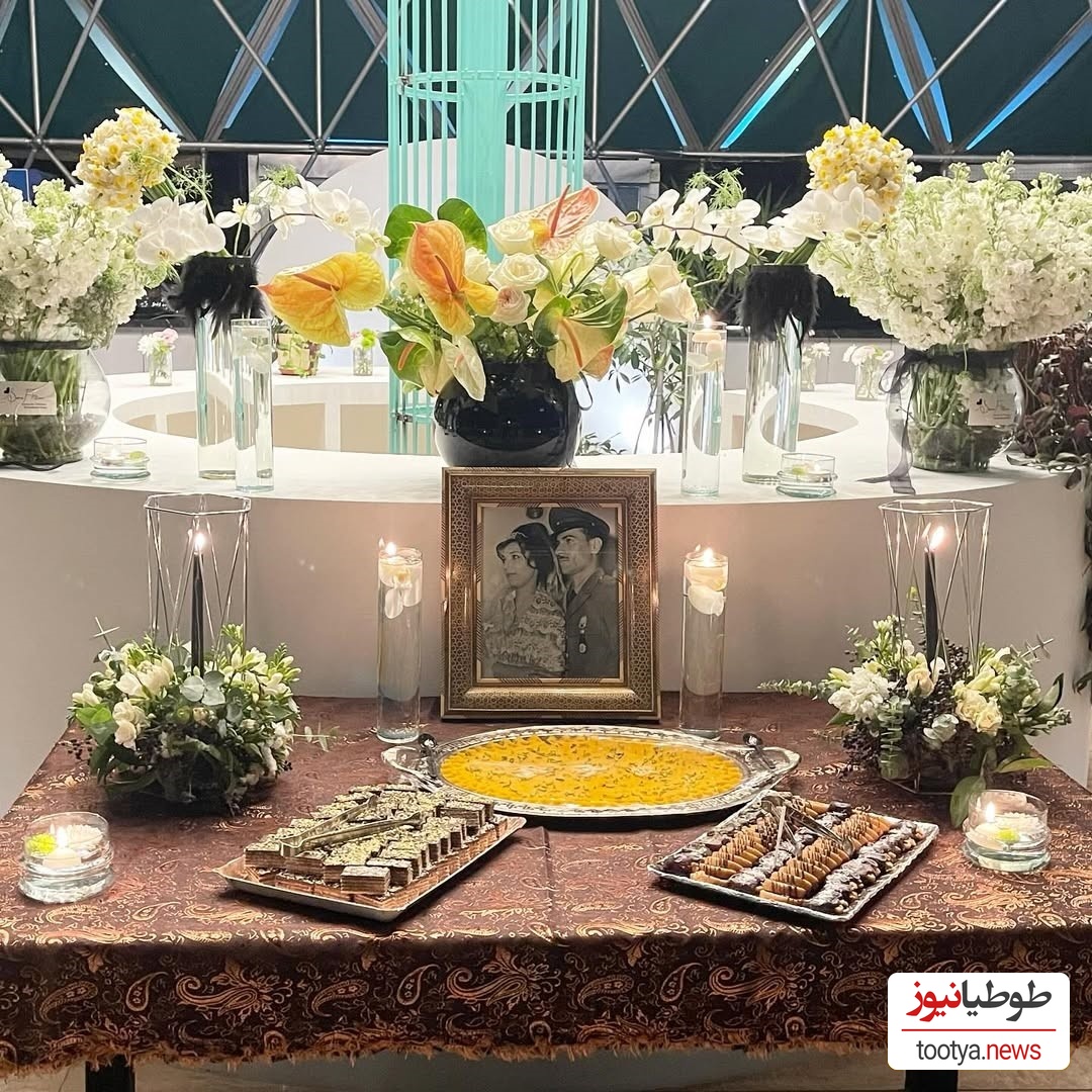 میز عزای مادر الهام پاوه نژاد