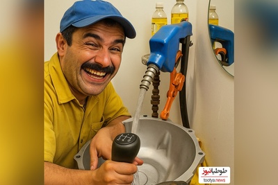 خلاقیت خنده‌دار و  تحسین برانگیز اوستا مکانیک ایرانی در ساخت روشویی حماسه آفرید