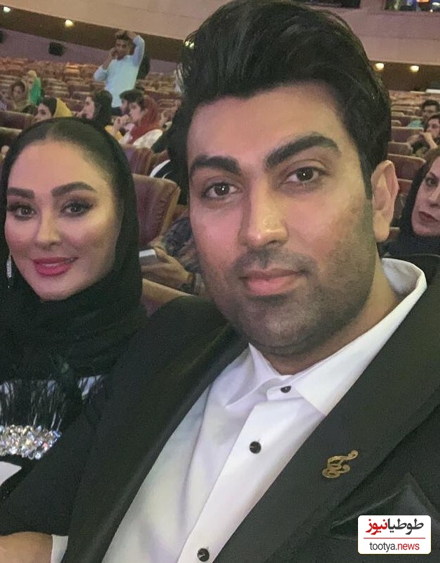 الهام حمیدی و همسرش
