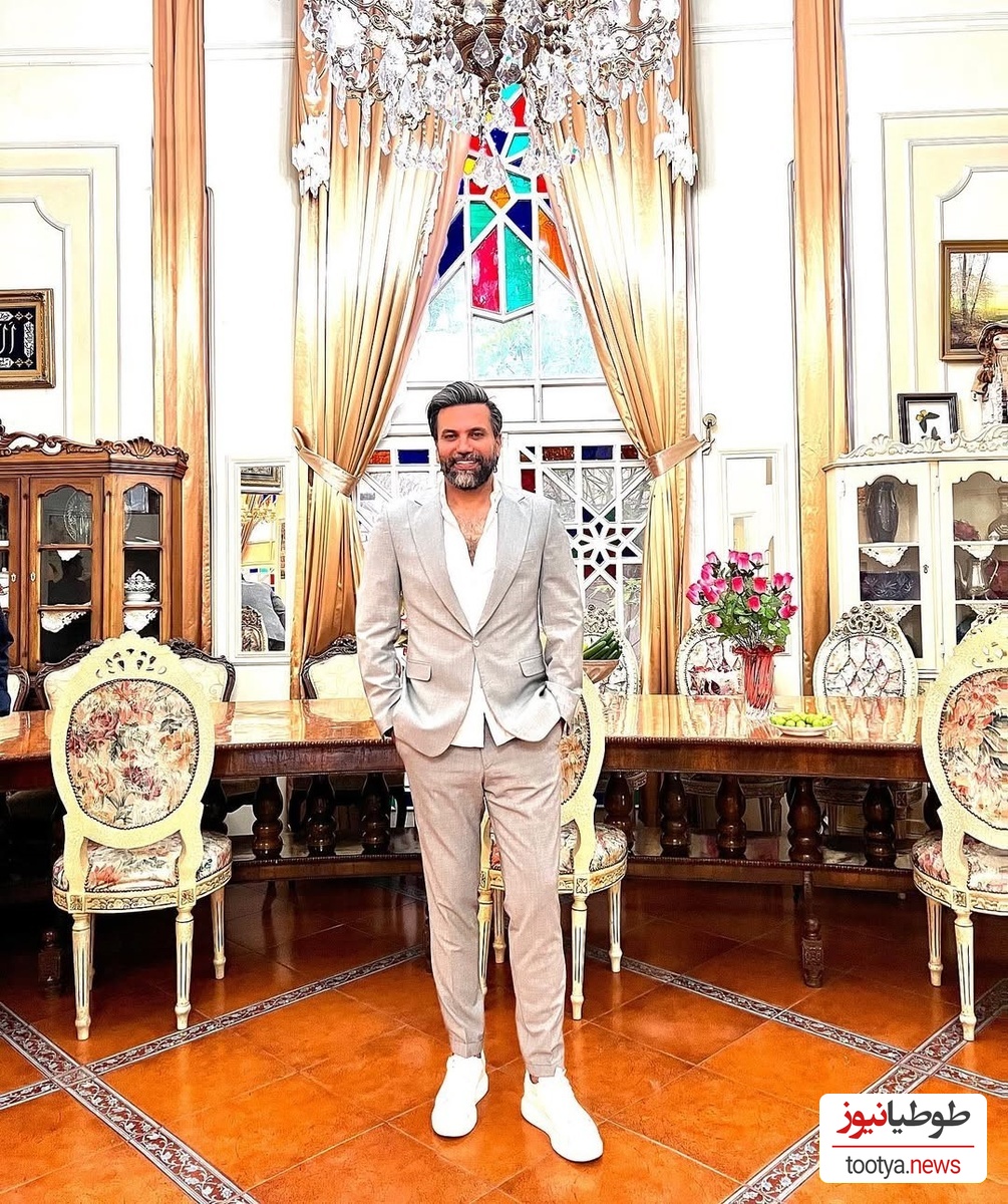 نگاهی به چیدمان منزل شاهانه و باشکوه علیرضا نیک‌بخت، ستاره درخشان فوتبال: از مبلمان مدرن و پرده‌های اعیانی تا درختچه‌های تزئینی