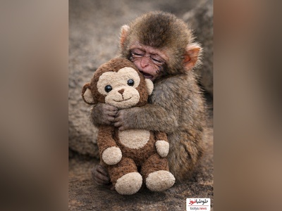 مستندی تلخ از حیات وحش/ میمون کوچولوی یتیمی که تنها دلخوشیش عروسکش شد/ بمیرم برای تنهاییت😥
