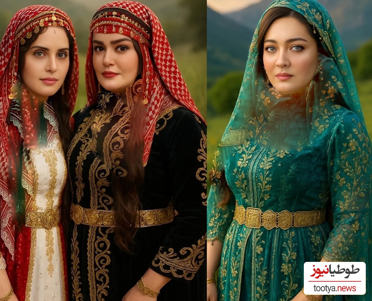درخشش هنرمندان ایرانی در لباس اصیل و سنتی ایران، کُردی: از نعیمه نظام دوست و نیکی کریمی تا بهنوش طباطبایی و  الناز شاکردوست
