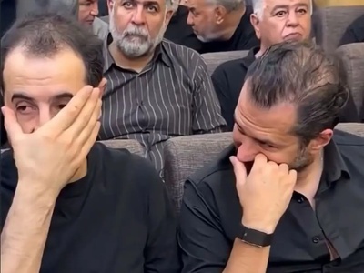 وقتی کنترل خنده در بدترین جای ممکن از دست می‌رود؛ سوتی عجیب سیاوش خیرابی و ایمان صفا در مراسم ترحیم
