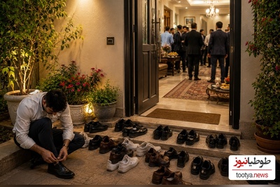 وقتی نمیخوای با پای پیاده برگردی خونه!؛ راهکار عجیب و خنده‌دار یه مهمان برای دزدیده نشدن کفشهاش هنگام رفتن به عروسی😂+فیلم