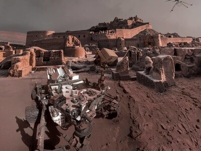 (تصاویر) هوش مصنوعی بناهای تاریخ ایران را در مریخ به پا کرد