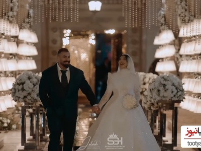 فیلم/ نگاهی به چیدمان جشن عروسی فاخر و پرطمطراق بهروز تابانی شیرشاه ایرانی در قصر با نمای مصر باستان/ سنگ تمام مستر المپیا برای عروس خانوم😍