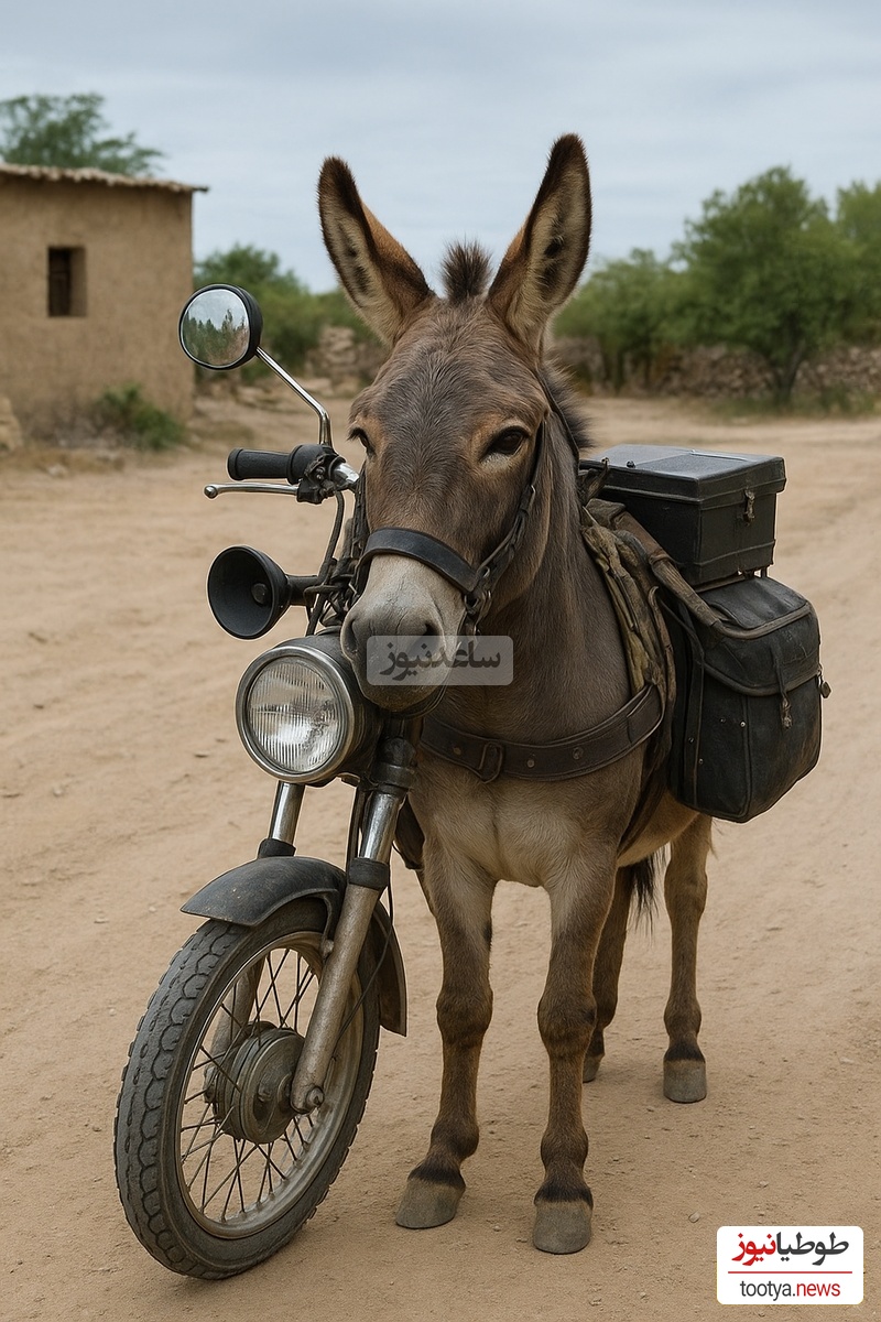 خلاقیت خنده دار اوستا مکانیک اردبیلی برای نصب اگزوز و قطعات موتور هوندا روی الاغش اختراع جدید به نام خودش ثبت کرد!انصافا ترشی نخوره یه چیزی میشه😂