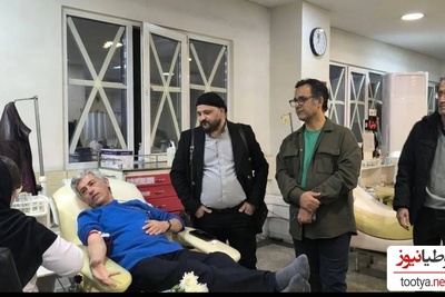 سفر سرخ هنرمندان در پایگاه مرکزی انتقال خون استان تهران برای کمک به مجروحان جنگ رمضان/ پاداش نذر خونتان با سیدالشهدا+عکس