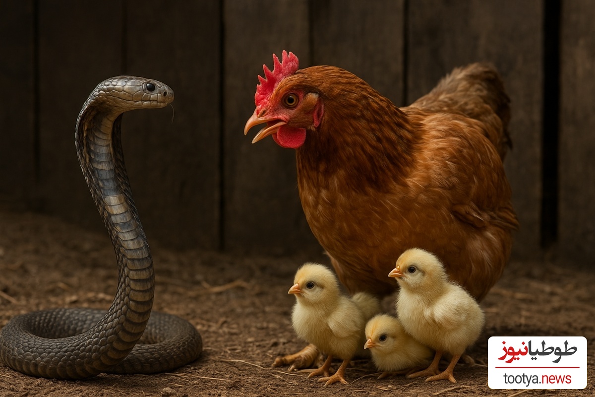 فیلم/ مستند حیات وحش حیوانات / نبرد مرغ با شاه کبرا