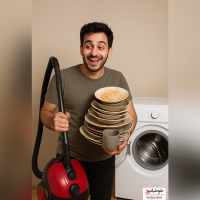 خلاقیت خنده‌دار دانشجوی تنبل ایرانی در شستن ظرف‌ها با تکنولوژی روز دنیا شاهکاریه برای خودش