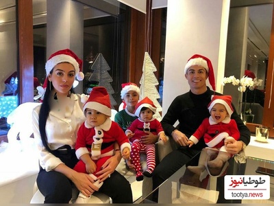 نگاهی به چیدمان باشکوه و مجلل کریسمس 2 ستاره برتر فوتبال جهان: رونالدو و مسی به همراه خانوم بچه ها