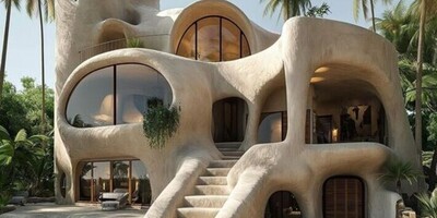 (عکس) معماری دیوانه وار خانه‌ای با جادوی سیمان و شن!😍