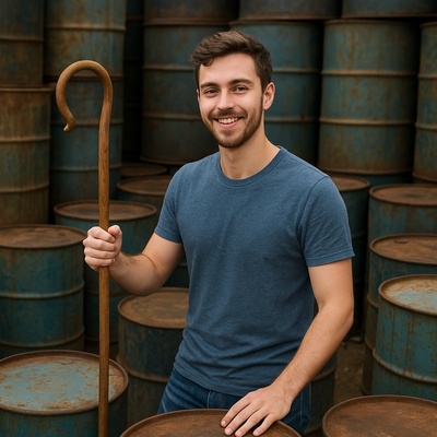 خلاقیت تحسین برانگیز دانشجوی فیزیک ایرانی در جابجایی بشکه حماسه آفرید/ یه تنه کار 10 تا کارگر و انجام داد!