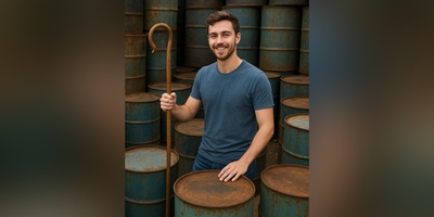 خلاقیت تحسین برانگیز دانشجوی فیزیک ایرانی در جابجایی بشکه حماسه آفرید/ یه تنه کار 10 تا کارگر و انجام داد!