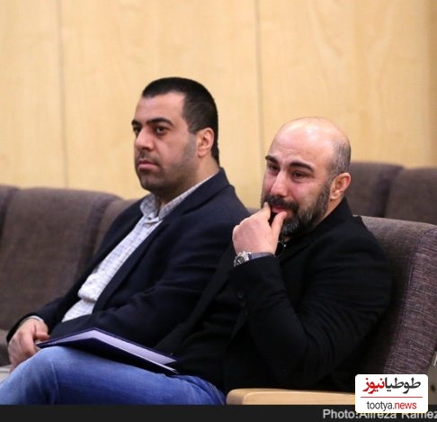 حضور علی اوجی، بهرام افشاری، سام درخشانی، مجید صالحی، احمد مهران فر و سایر بازیگران سریال پایتخت در مراسم ختم برادرزاده محسن تنابنده