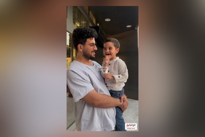 ویدئو/ لحظات خنده دار امیرحسین قیاسی در کنار الیاس کوچولو/ بیچاره بچه رو تنها گیر آورده😂