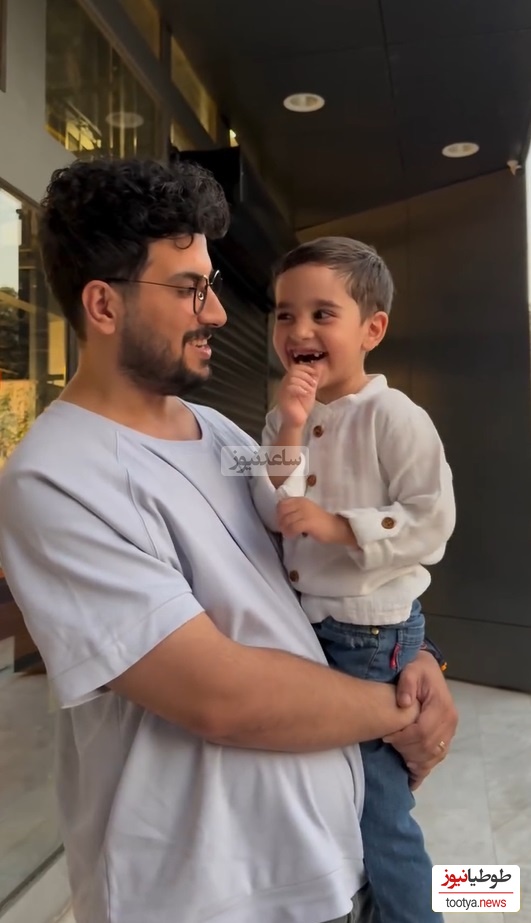 ویدئو/ لحظات خنده دار امیرحسین قیاسی در کنار الیاس کوچولو/ بیچاره بچه رو تنها گیر آورده😂