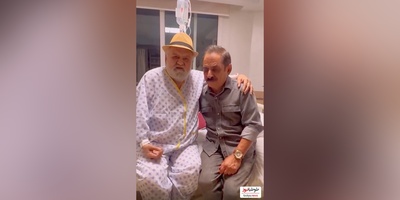 عیادت آقا رشید از سلطلان طنز ایران، اکبر عبدی بعد سکته مغزی/پیر نشو استاد جان