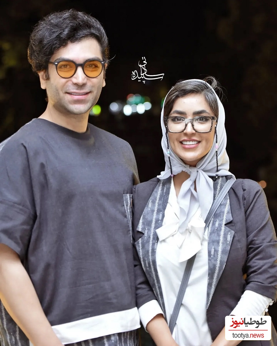 ست کاپلی بهاری خوشرنگ و شیک فریبا طالبی و همسرش 😍