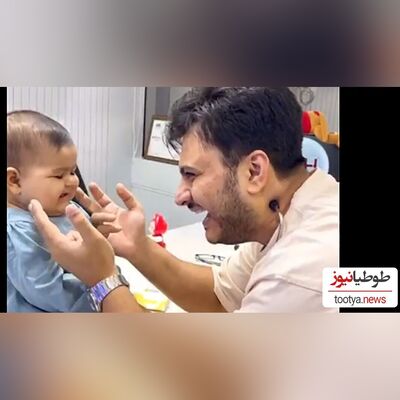 (فیلم) خلاقیت خنده دار وتحسین برانگیز پزشک ایرانی در آمپول زدن به نوزاد/ سلطان آمپول خودتی و بس!