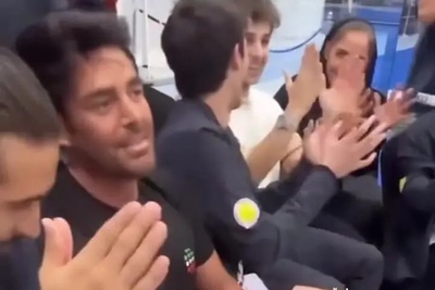 (ویدیو) پراکشن نوازی محمدرضا گلزار در ورزشگاه دبی/ تشویق و سوت و جیغ حاضران