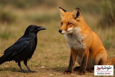 (ویدئو) مستند حیات وحش حیوانات یادآور داستان های کهن/ زاغ و روباه