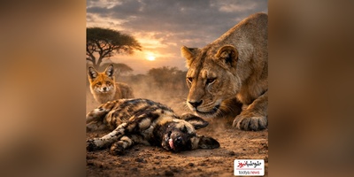 (ویدئو) باحال ترین مستند حیات وحش حیوانات/ سگ وحشی در مقابله با شیر به روباه مکار تبدیل شد!