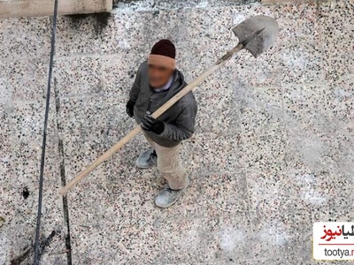 خلاقیت خنده دار اوستا بنای اهوازی برای صاف کردن چروک لباسش به وسیله بیل به جای اتو نشان داد ایرانیا در نبود امکانات شکوفا می شوند