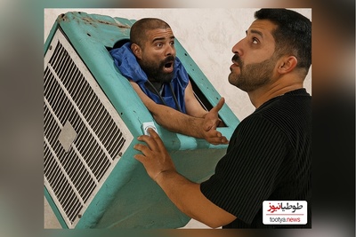 ویدئو/خلاقیت خنده‌دار "نصاب کولر ایرانی" در نصب کولر حماسه آفرید/ هنر نزد ایرانیان است و بس!