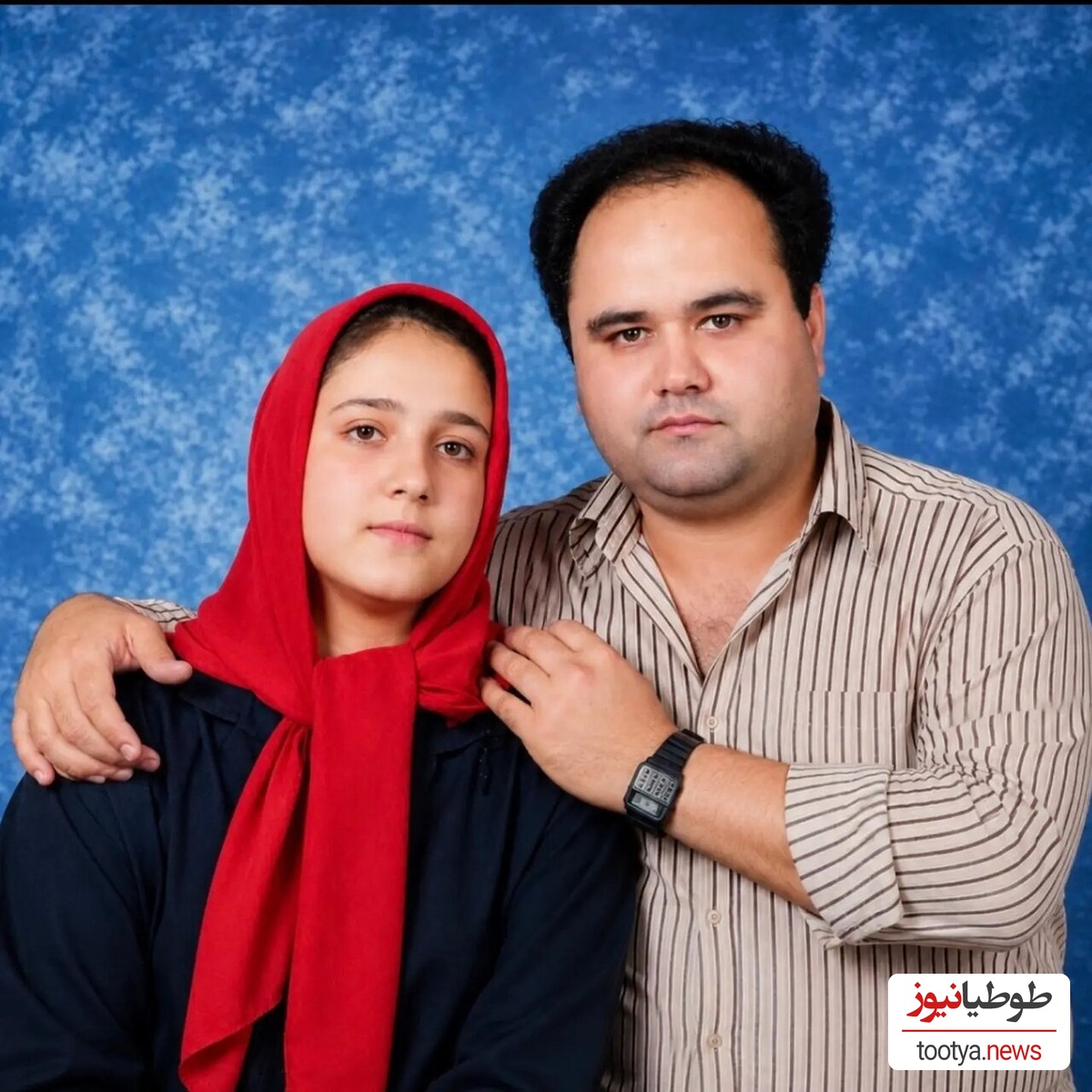 اکبر عبدی و همسرش