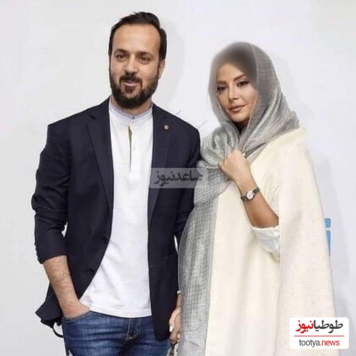 (ویدیو) تذکر حجاب احمد مهران فر، ارسطوی سریال پایتخت به همسرش در میان سیل جمعیت