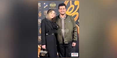 فیلم/بلاخره امیرحسین قیاسی از همسرش رونمایی کرد اونم در جشن حافظ