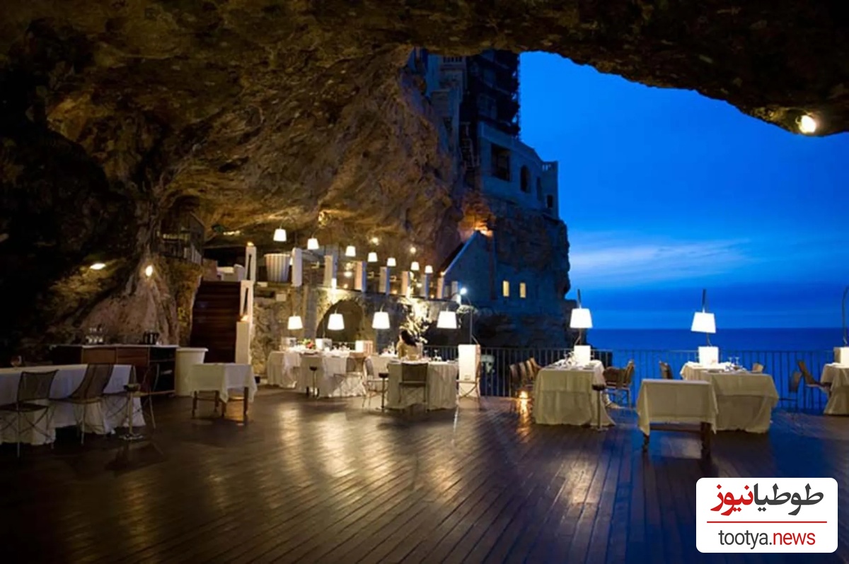 رستورانی در غار ایتالیا