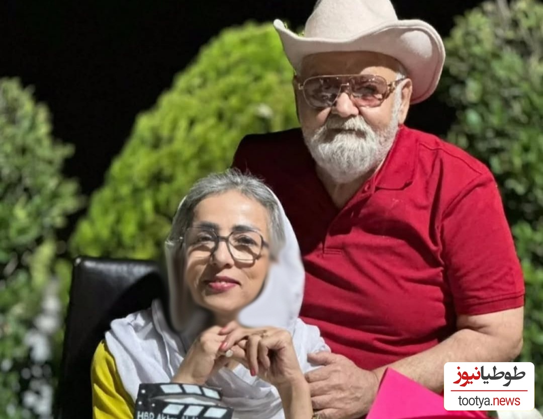 اکبر عبدی و همسرش