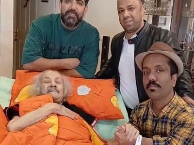 اوضاع خونه و زندگی سعید پیردوست زمانی که هنرمندان به عیادتشان رفته بودند/ بوفه اعیانی پر از بلور و کریستال، آشپزخانه مجهز، تخت مخصوص بیمارستان و...