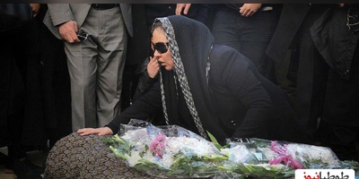 مروری دوباره بر مراسم خاکسپاری همسر زیبا بروفه؛ از بی تابی شدید خانم بازیگر هنگام دیدن  پیکر همسر جوانش تا دلداری دادن علیرام نورایی به او +عکس و فیلم