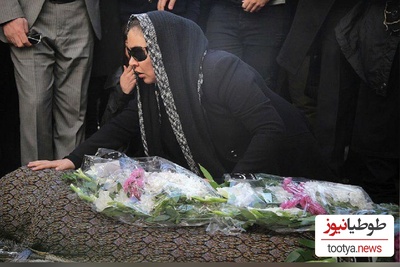 مروری دوباره بر مراسم خاکسپاری همسر زیبا بروفه؛ از بی تابی شدید خانم بازیگر هنگام دیدن  پیکر همسر جوانش تا دلداری دادن علیرام نورایی به او +عکس و فیلم