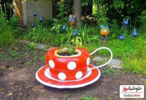 خلاقیت با تایر کهنه