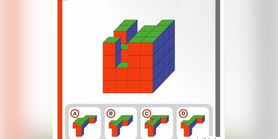 چالش روزانه‌ی باهوش شو!/ بالای 90 درصد افراد نمیتونن زیر 10 ثانیه این بازی فکری رو انجام بدن/  کدوم گزینه مکعب ما رو کامل میکنه؟